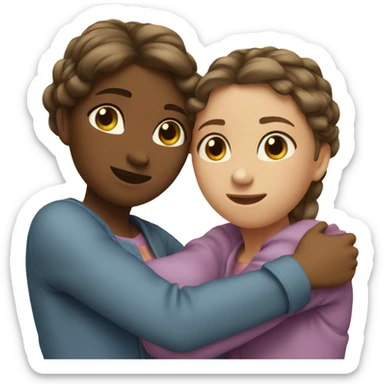 Hug two girlfriends sticker