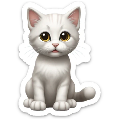 begging kitty sticker