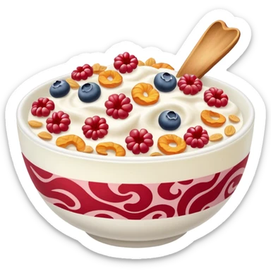 Cereal wild berry red swirls sticker