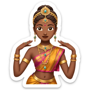 Create me a bharatanatyam emoji what ch can by copy and pasted sticker