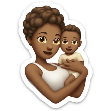 Baby and mommy sticker