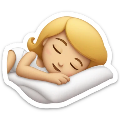 Sleeping girl sticker