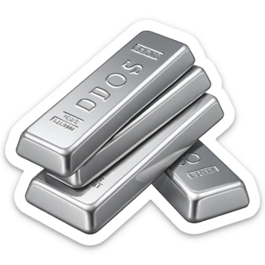 platinum bars, silver text sticker