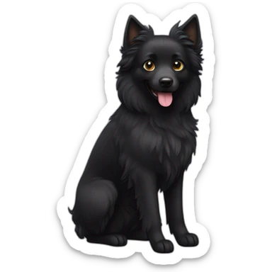 Black Groenendael sticker
