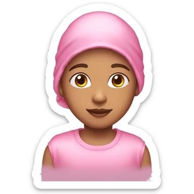 lightskin boy in pink satin bonnet sticker