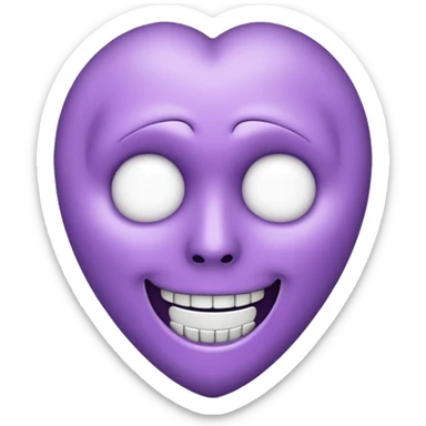 Light purple heart emoji with a Ghostface face sticker