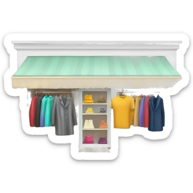 Clothes shop with name “CAPUSTA”  sticker