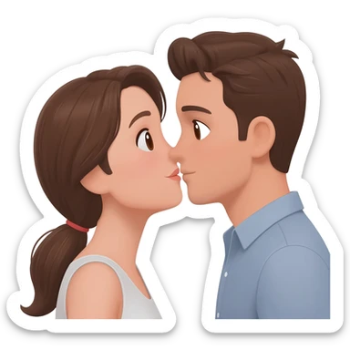 Couple kiss sticker