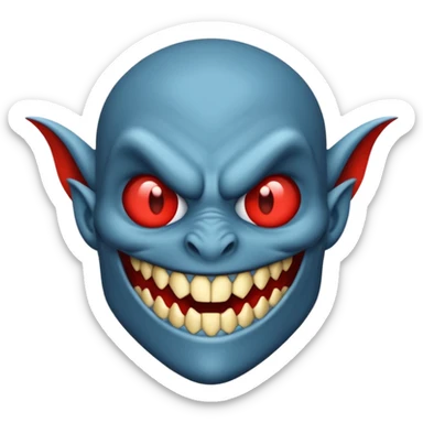 O inima mov,cu trecere spre albastru deschis si coada de drac! sticker