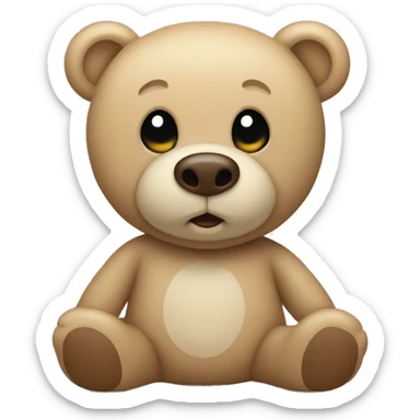 beige teddy bear sticker