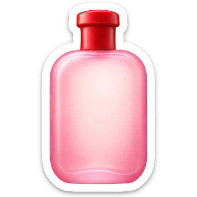 Light pink perfume with red lid sticker
