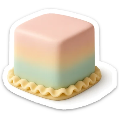 square fondant cake with pastel ombre sticker
