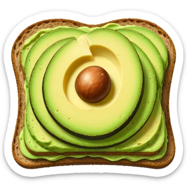 avocado toast no pit sticker