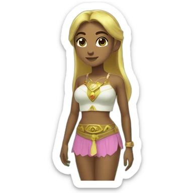 Princess zelda with beach clothes sticker