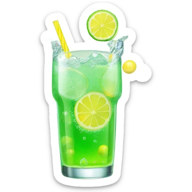 Lemon lime soda sticker