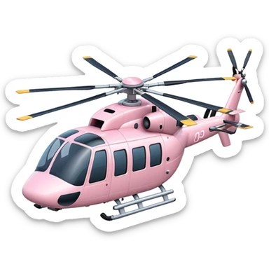 Light pink huge helicopter sticker
