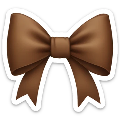 Brown bow sticker