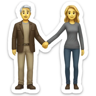 Un homme et une femme qui se serre  sticker