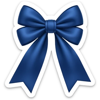 Dark blue bow sticker