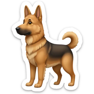 tan colored german shepard sticker