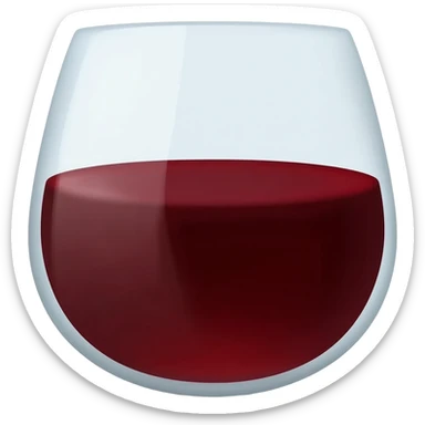 red wine alcohol in the cup of in the glass sticker
