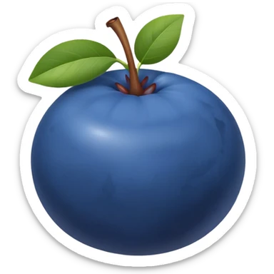 Single blueberry flat sticker