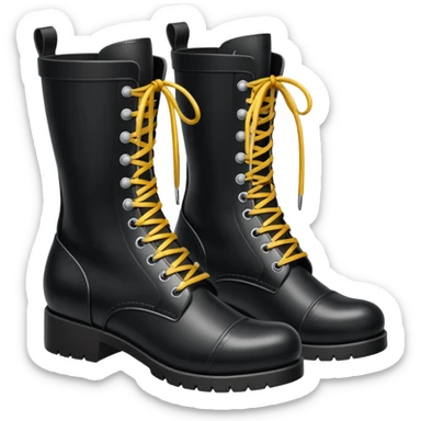 A pair of black boots sticker