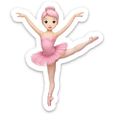 full body balet with pink tutu sticker