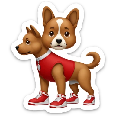 dog with jordans (shoes) sticker