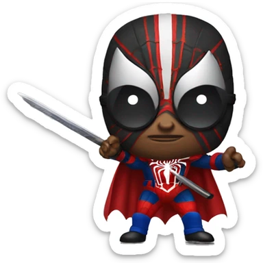 King Spider-man with a sword sticker
