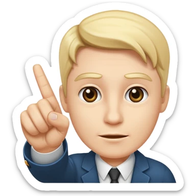 a finger pointing at the reader sticker