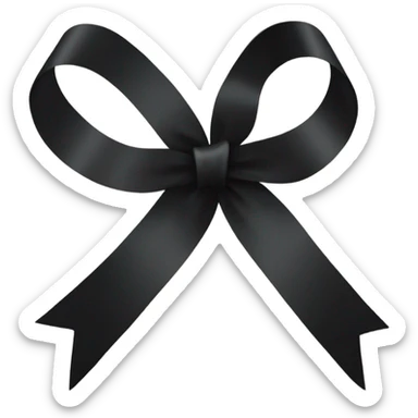 Black ribbon sticker