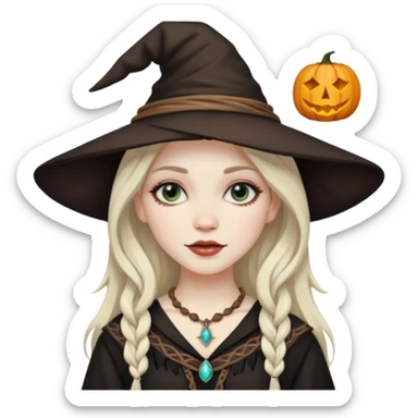 Boho witchy woman sticker