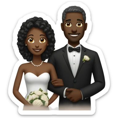 Black Married couple sticker