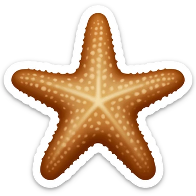 Brown starfish sticker