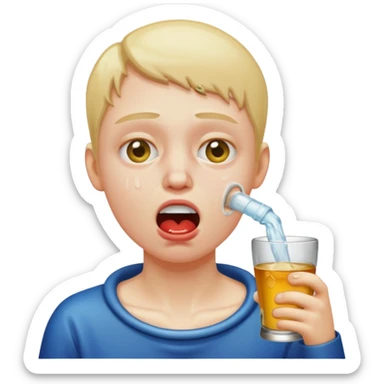 POV choking by the neck, wet face, drunk sticker