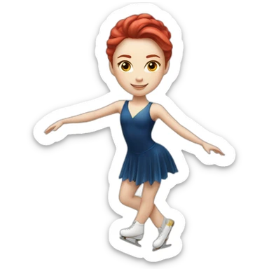 Alexandra trusova figure skater long red hair sticker