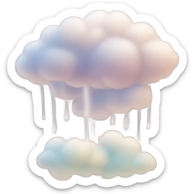 faded in the clouds sticker