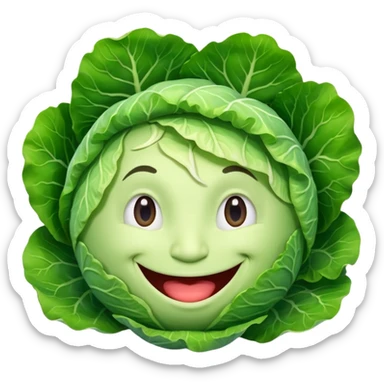 the vegetable carbige with a very big smile sticker