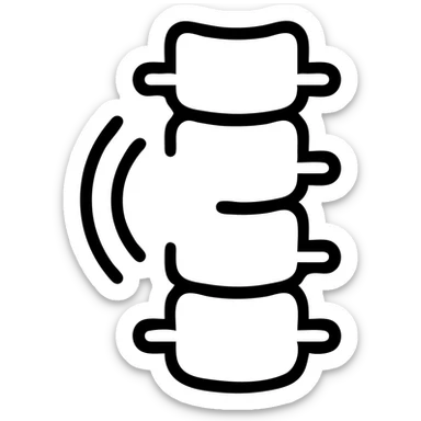 icon of a spine with a red pain spot sticker
