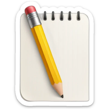 notepad with pencil sticker