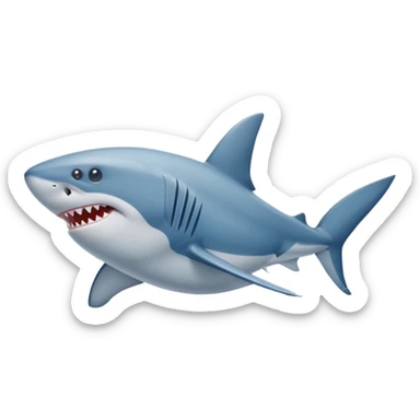 Requin avec trois chaussures nike bleu sticker