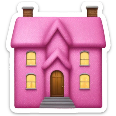 Pink sparkling house  sticker
