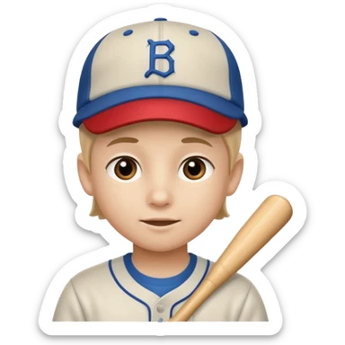 baseball hat kid sticker