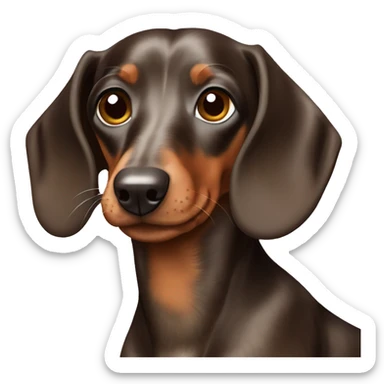 Brown dapple dachshund  sticker