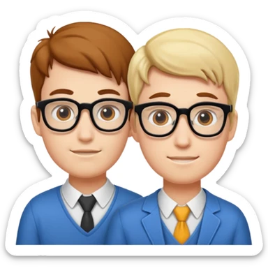 2 nerds sticker
