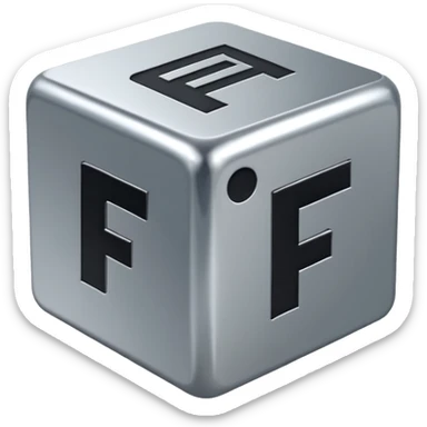 cube with F11# letters on it sticker