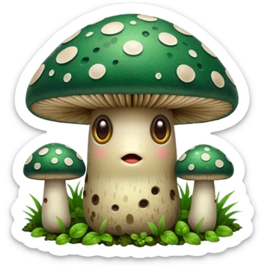 mushrooms with eyes sticker
