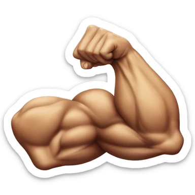 Muscular arm sticker