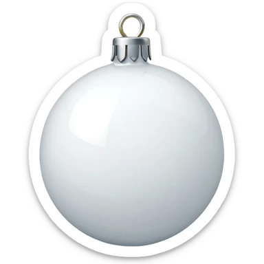 white christmas ornament  sticker